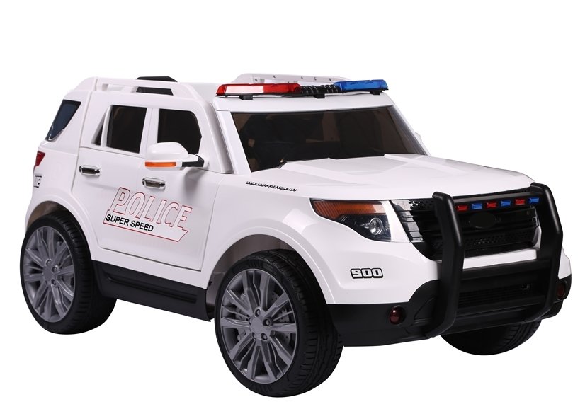 Jeep na Akumulator Policyjny Biały Pojazdy elektryczne