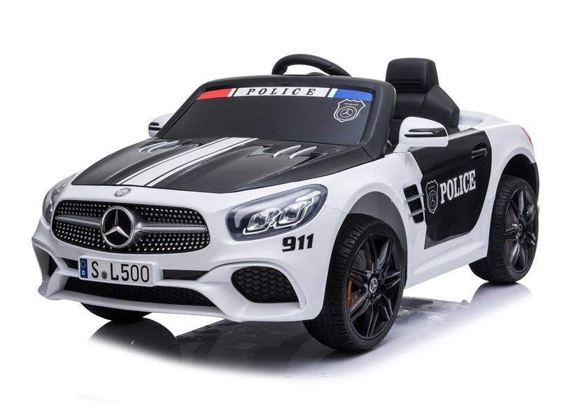 Mercedes SL500 Policja na Akumulator Biały Pojazdy