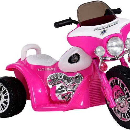 Motor Trójkołowy Tricycle na Akumulator Ciemno różowy