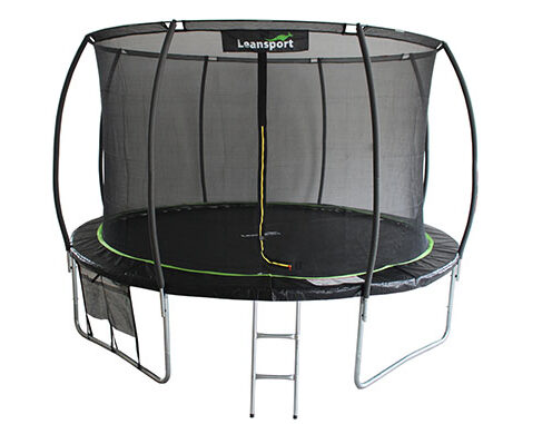 trampolina lean sport max 12ft czarno zielona