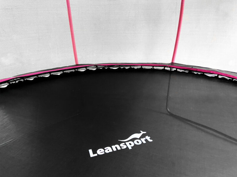 trampolina ogrodowa sport max 244 cm czarno różowa